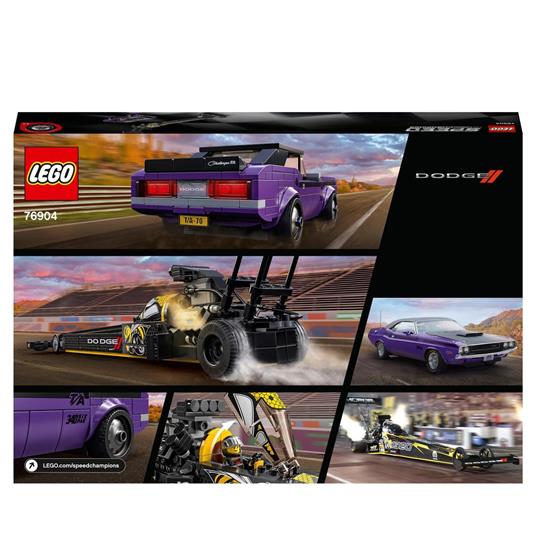 LEGO Speed Champions 76904 Mopar Dodge//SRT Top Fuel Dragster e 1970 Dodge Challenger T/A, Macchine Giocattolo per Bambini - 8