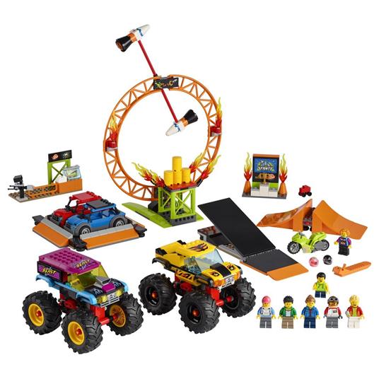 LEGO City 60295 Stuntz Arena dello Stunt Show, Set con 2 Monster Truck Giocattolo, 2 Automobiline, Moto Giocattolo - 7