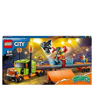 Giocattolo LEGO City 60294  Stunt Show Truck & Motorbike  with Racer  Minifigure LEGO