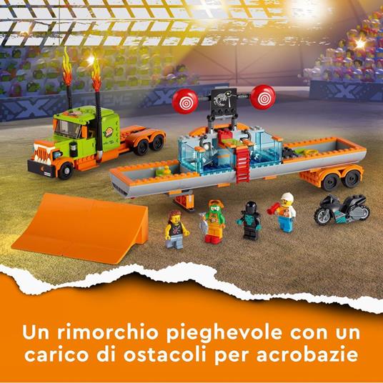 LEGO City 60294  Stunt Show Truck & Motorbike  with Racer  Minifigure - 4