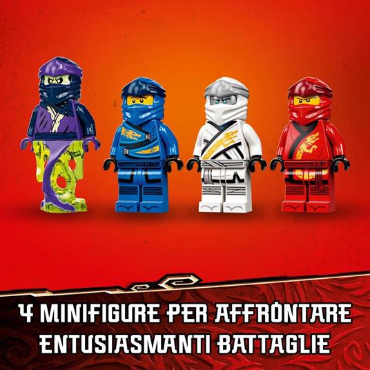 LEGO NINJAGO 71749 Il Volo Finale del Vascello del Destino, Nave Giocattolo per Bambini dai 4 Anni con Drago e 4 Minifigure - 6