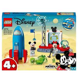 Giocattolo LEGO Disney 10774 Mickey and Friends Il Razzo Spaziale di Topolino e Minnie, Modellino in Mattoncini, Giocattoli per Bambini LEGO