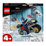LEGO Super Heroes 76189 Marvel Scontro tra Captain America e Hydra, Giocattolo Supereroi per Bambini dai 4 Anni