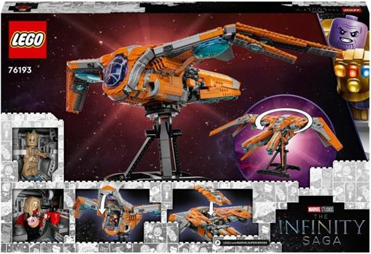 LEGO Super Heroes Marvel 76193 LAstronave dei Guardiani, Giocattoli Avengers con le Minifigure di Thor e Star-Lord - 9