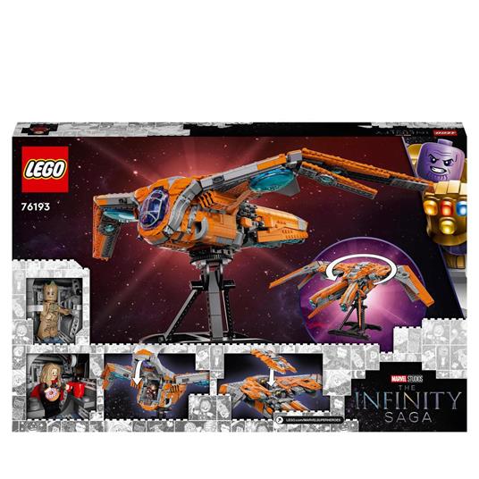 LEGO Super Heroes Marvel 76193 LAstronave dei Guardiani, Giocattoli Avengers con le Minifigure di Thor e Star-Lord - 8