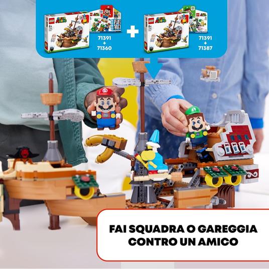 LEGO Super Mario 71391 Il Veliero Volante di Bowser - Pack di Espansione, Set di Costruzioni in Mattoncini per Bambini - 2