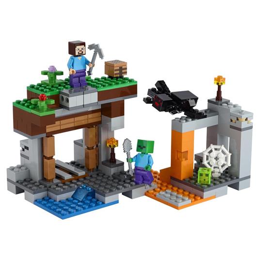 LEGO Minecraft 21166 La Miniera Abbandonata, Set Costruzioni, Grotta di Zombi, Slime Vivente, Steve e Figure di Ragno - 8