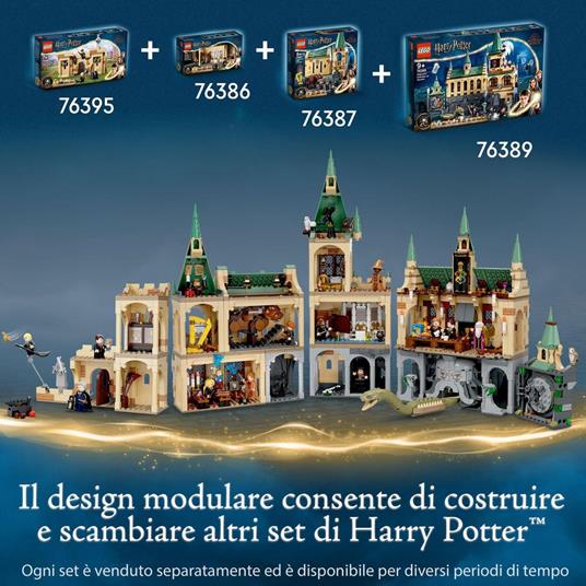 LEGO Harry Potter 76386 Hogwarts: Errore della Pozione Polisucco, Castello Giocattolo con Minifigure d'Oro 20° Anniversario - 7
