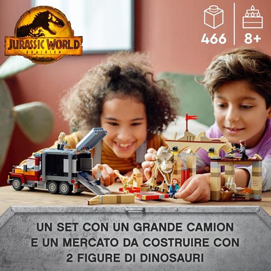 LEGO Jurassic World 76948 La Fuga del T. rex e dellAtrociraptor, Giochi per Bambini di 8+ Anni con Dinosauri Giocattolo - 2