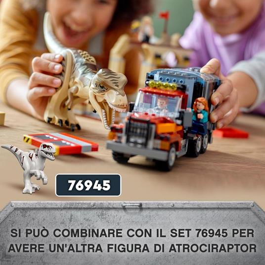 LEGO Jurassic World 76948 La Fuga del T. rex e dellAtrociraptor, Giochi per Bambini di 8+ Anni con Dinosauri Giocattolo - 7