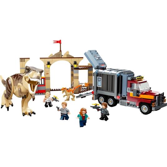 LEGO Jurassic World 76948 La Fuga del T. rex e dellAtrociraptor, Giochi per Bambini di 8+ Anni con Dinosauri Giocattolo - 8