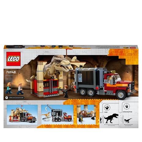 LEGO Jurassic World 76948 La Fuga del T. rex e dellAtrociraptor, Giochi per Bambini di 8+ Anni con Dinosauri Giocattolo - 9