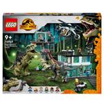 LEGO Jurassic World 76949 lAttacco del Giganotosauro e del Terizinosauro, Giochi per Bambini dai 9 Anni con Dinosauri