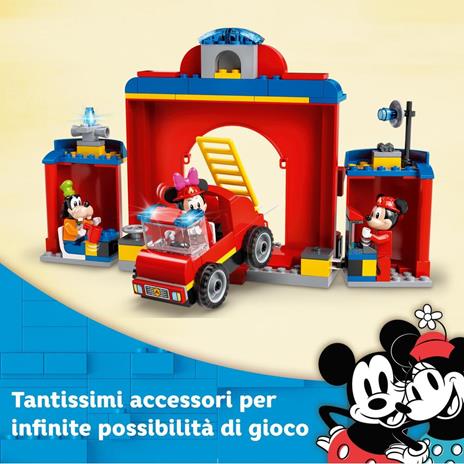 LEGO Disney 10776 Mickey and Friends Autopompa e Caserma di Topolino e i Suoi Amici, Camion Giocattolo dei Pompieri - 5