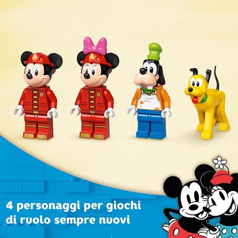 LEGO Disney 10776 Mickey and Friends Autopompa e Caserma di Topolino e i Suoi Amici, Camion Giocattolo dei Pompieri - 6