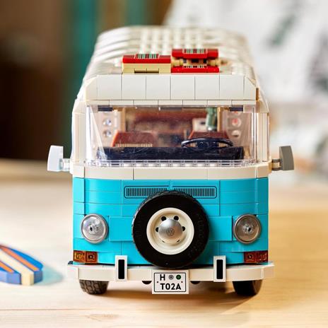 LEGO Icons 10279 Camper Van Volkswagen T2, Classico Modello Auto da Costruire con Dettagli Iconici, Hobby Creativi per Adulti - 5