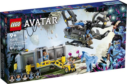 LEGO Avatar 75573 Montagne fluttuanti: Sito 26 e Samson RDA, Giochi per Bambini con 5 Minifigure ed Elicottero Giocattolo