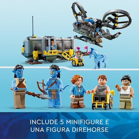 LEGO Avatar 75573 Montagne fluttuanti: Sito 26 e Samson RDA, Giochi per Bambini con 5 Minifigure ed Elicottero Giocattolo - 6