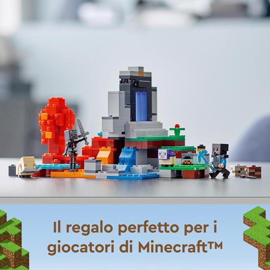 LEGO Minecraft 21172 Il Portale in Rovina, Set Giocattoli per Bambini con Steve, la Pecorella e il Baby Hoglin - 5