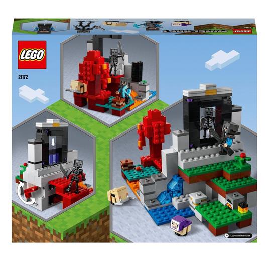 LEGO Minecraft 21172 Il Portale in Rovina, Set Giocattoli per Bambini con Steve, la Pecorella e il Baby Hoglin - 8