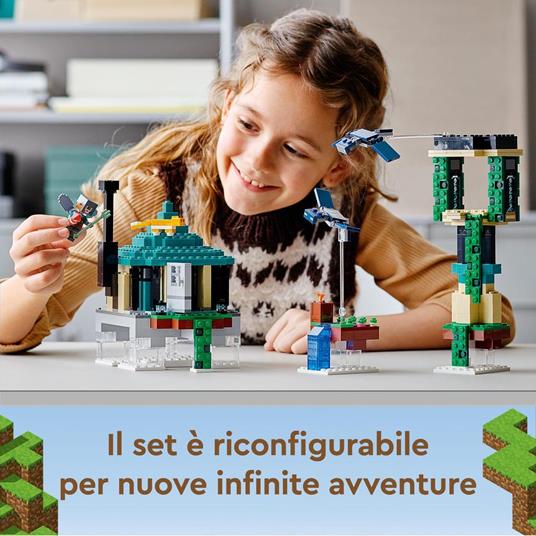LEGO Minecraft 21173 Sky Tower, Set Giocattoli per Bambini di 8 Anni con  Minifigure del Pilota e Tanti Accessori Autentici - LEGO - Minecraft - TV &  Movies - Giocattoli