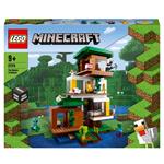LEGO Minecraft 21174 La Casa sull'Albero Moderna, Giocattoli per Bambini con il Personaggio di Charged Creeper