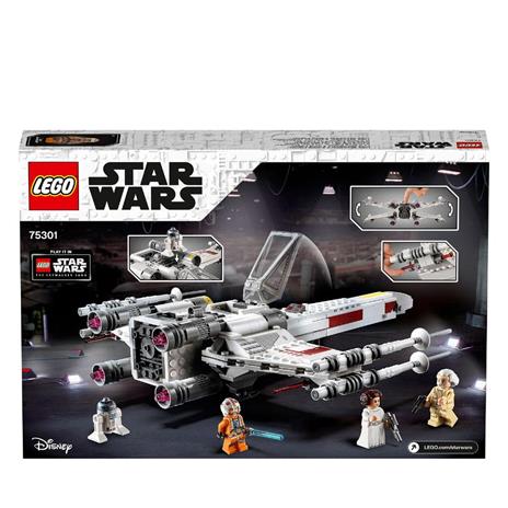 LEGO Star Wars 75301 X-Wing Fighter di Luke Skywalker, Set Guerre Stellari, Minifigure della Principessa Leila e Droide R2-D2 - 12