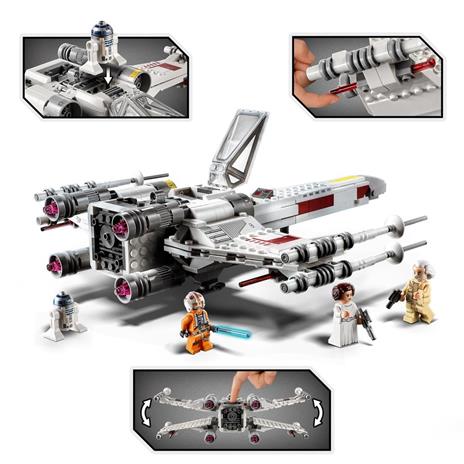 LEGO Star Wars 75301 X-Wing Fighter di Luke Skywalker, Set Guerre Stellari, Minifigure della Principessa Leila e Droide R2-D2 - 6