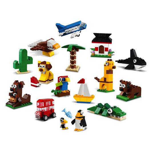 LEGO Classic 11015 Giro del Mondo, Set Mattoncini da Costruzione per  Bambini di 4 Anni, Include una Mappa da Parete Colorata - LEGO - Classic -  Edifici e architettura - Giocattoli