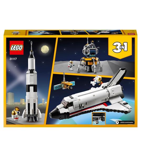 LEGO Creator 31117 3 in 1 Avventura dello Space Shuttle, Razzo Spaziale Giocattolo, Costruzioni per Bambini dai 8 Anni - 9
