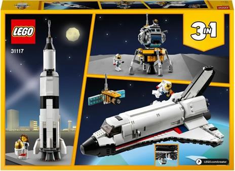 LEGO Creator 31117 3 in 1 Avventura dello Space Shuttle, Razzo Spaziale Giocattolo, Costruzioni per Bambini dai 8 Anni - 10