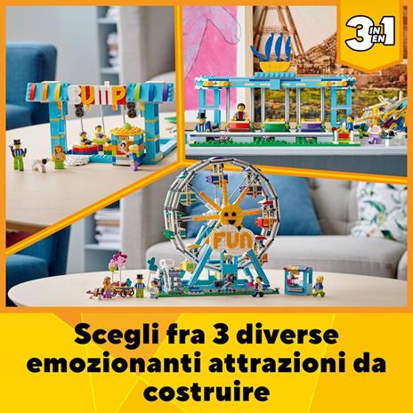 LEGO Creator 31119 3 in 1 Ruota Panoramica, Autoscontro e Giostra, Playset Parco Giochi, Costruzioni per Bambini dai 9 Anni - 2