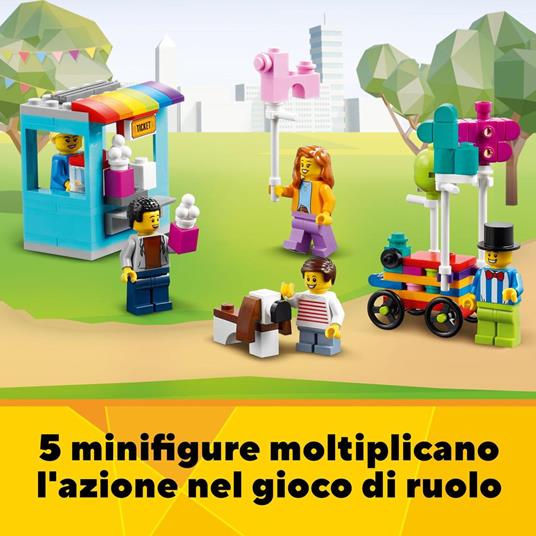 LEGO Creator 31119 3 in 1 Ruota Panoramica, Autoscontro e Giostra, Playset Parco Giochi, Costruzioni per Bambini dai 9 Anni - 5