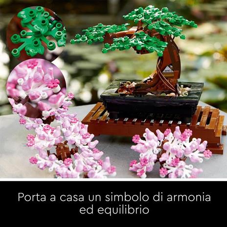 LEGO Icons 10281 Albero Bonsai, Piante Artificiali, Costruzione in Mattoncini, Decorazioni Casa, Hobby Creativi per Adulti - 3