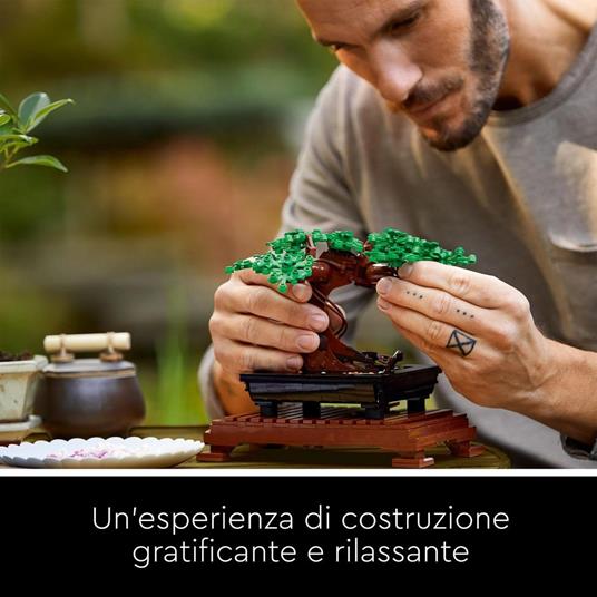 LEGO Icons 10281 Albero Bonsai, Piante Artificiali, Costruzione in Mattoncini, Decorazioni Casa, Hobby Creativi per Adulti - 3