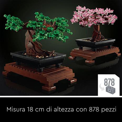 LEGO Icons 10281 Albero Bonsai, Piante Artificiali, Costruzione in Mattoncini, Decorazioni Casa, Hobby Creativi per Adulti - 5