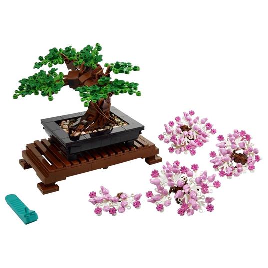 Kit di costruzione di fiori bonsai con cestino compatibile con Lego,  graziosi blocchi di bouquet di fiori di piante, artificiale (691 pezzi)