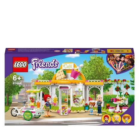 LEGO Friends 41444 Il Caffè Biologico di Heartlake, Set Educativo con 3 Mini Bamboline, Giocattoli per Bambini di 6+ Anni