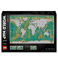LEGO Art 31203 Mappa del Mondo, Decorazione da Parete per Adulti, Mattoncini da Costruzione, Idee Regalo
