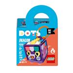 LEGO DOTS (41939). Bag Tag Dragone, Artigianato per Bambini, Accessori Portachiavi, Giocattolo per Bambini di 6 Anni