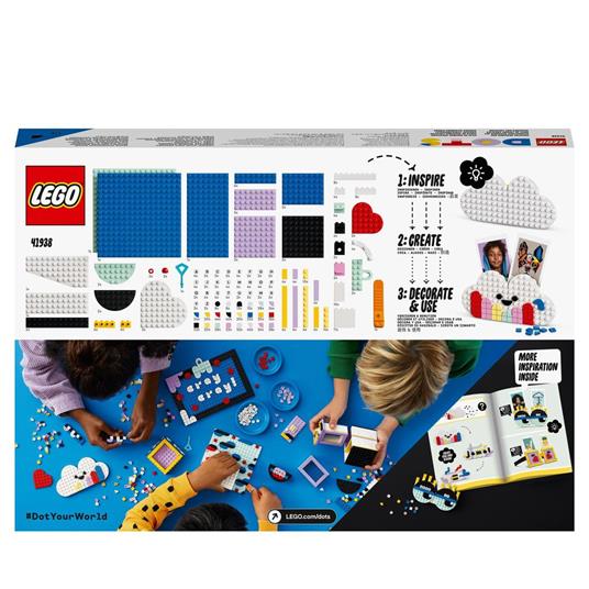 LEGO DOTS 41938 Designer Box Creativa, Kit Fai da Te per Bambini, Decorazioni Cameretta con Portamatite, Cornice Foto - 9