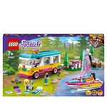 LEGO Friends 41681 Camper Van nel Bosco con Barca a Vela, Playset Giocattolo con Mini Bamboline di Stephanie, Emma ed Ethan