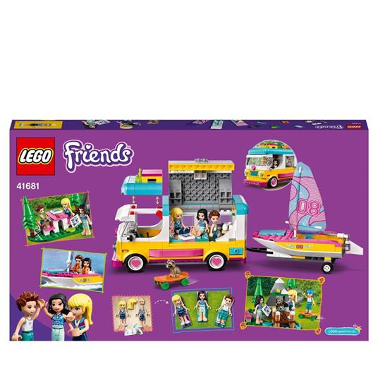 LEGO Friends 41681 Camper Van nel Bosco con Barca a Vela, Playset Giocattolo con Mini Bamboline di Stephanie, Emma ed Ethan - 8