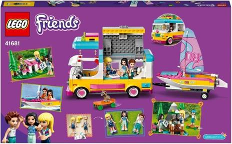 LEGO Friends 41681 Camper Van nel Bosco con Barca a Vela, Playset Giocattolo con Mini Bamboline di Stephanie, Emma ed Ethan - 9