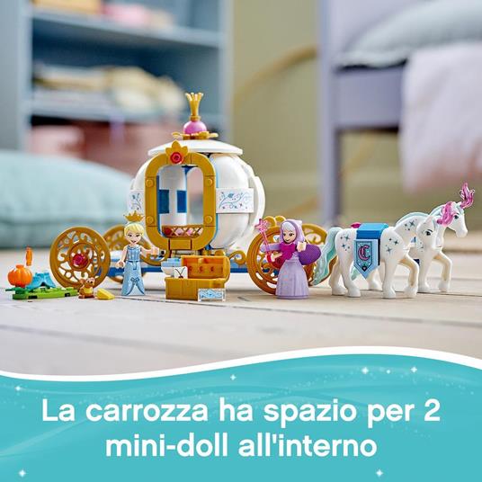 LEGO Disney Princess 43192 La Carrozza Reale di Cenerentola con 2 Mini Bamboline e Cavalli, Giocattolo e Idea Regalo - 8