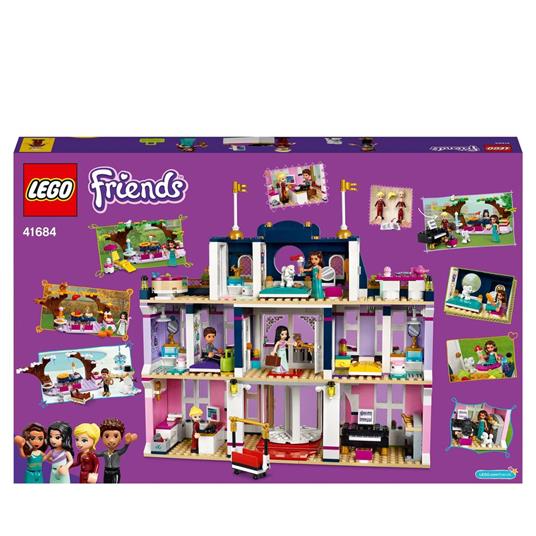 LEGO Friends 41684 Grand Hotel di Heartlake City, Casa delle Bambole, 4  Mini Bamboline e Accessori, Giochi Bambini da 8 Anni
