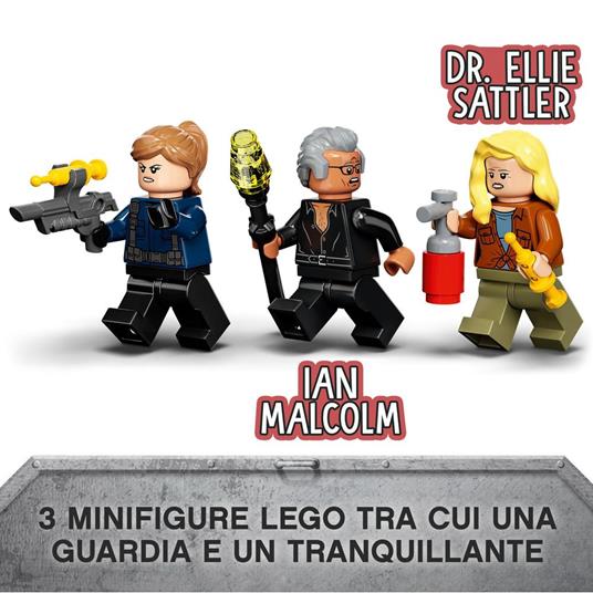 LEGO Jurassic World 76951 Trasporto del Piroraptor e del Dilofosauro, Giochi per Bambini di 7+ Anni, con Dinosauro Giocattolo - 5