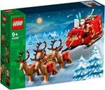 LEGO Slitta di Babbo Natale Giocattolo, Set di Giochi Creativi, Idea Regalo Natalizia, Decorazione Casa 40499