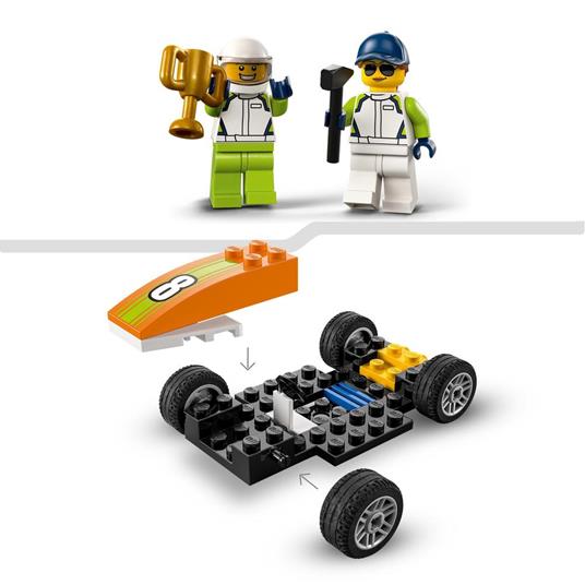 LEGO City Great Vehicles 60322 Auto da Corsa, Macchina Giocattolo Stile Formula 1 con 2 Minifigure, per Bambini di 4+ Anni - 5