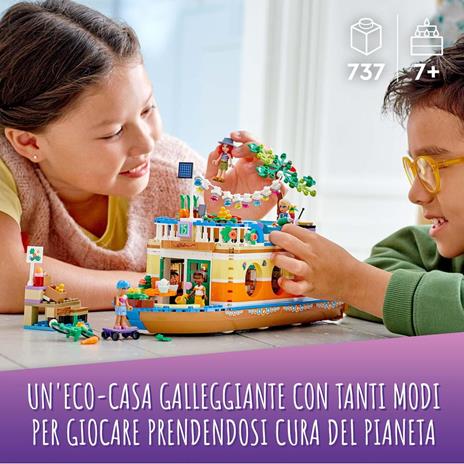 LEGO Friends 41702 Casa Galleggiante sul Canale, Giochi per Bambina e Bambino dai 7 Anni in su con Giardino - 3